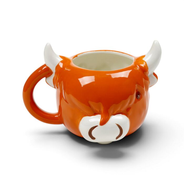 Highland Coo Cow Head Ceramic Shaped Mug