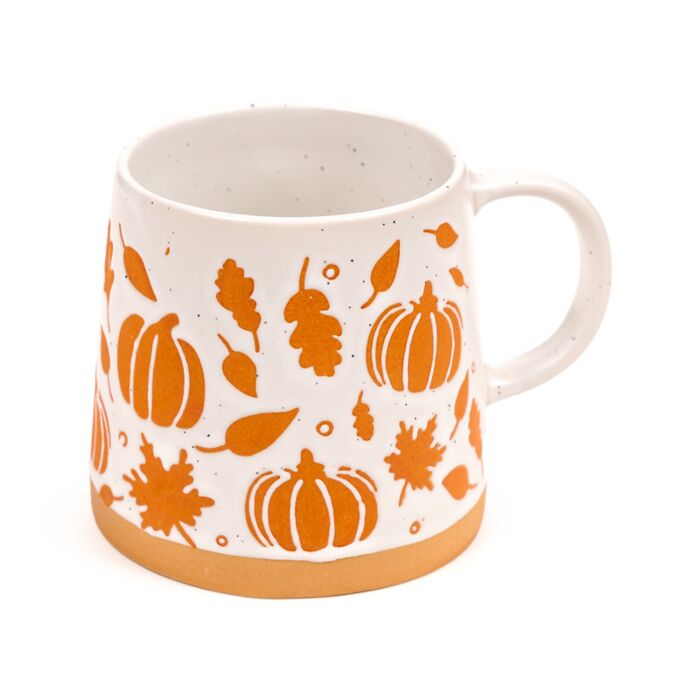 Pumpkin Tapered Stoneware Mug