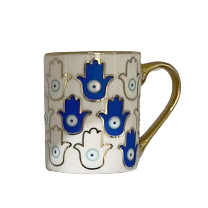 Evil Eye Hand Porcelain Mug