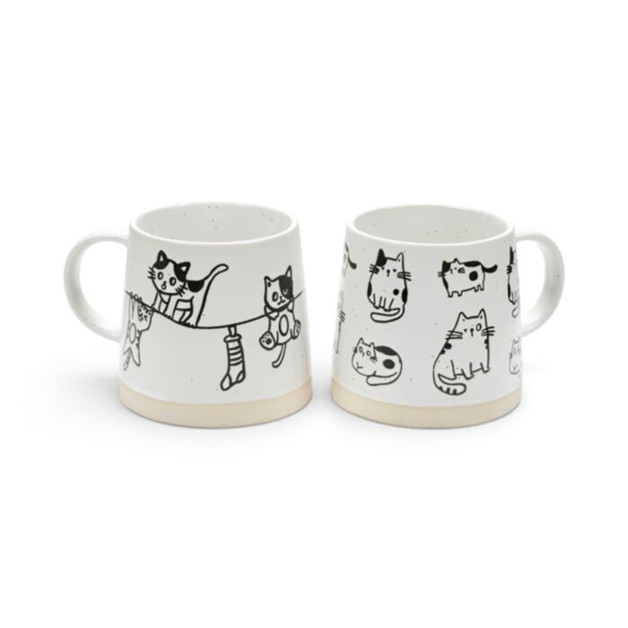 Cat Illustrations Stoneware Mug