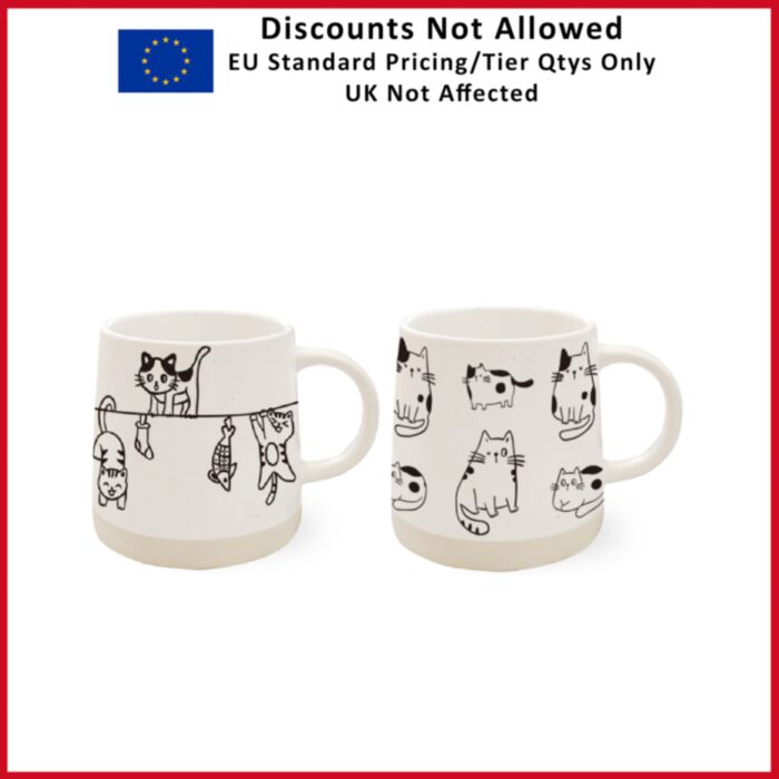 Cat Illustrations Stoneware Mug