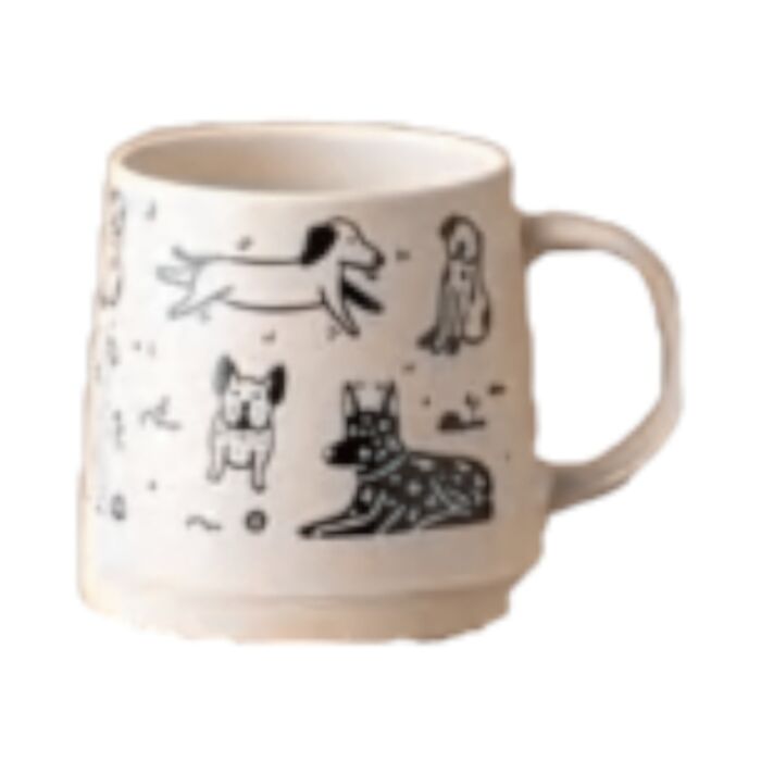 Dog Illustrations Stoneware Mug