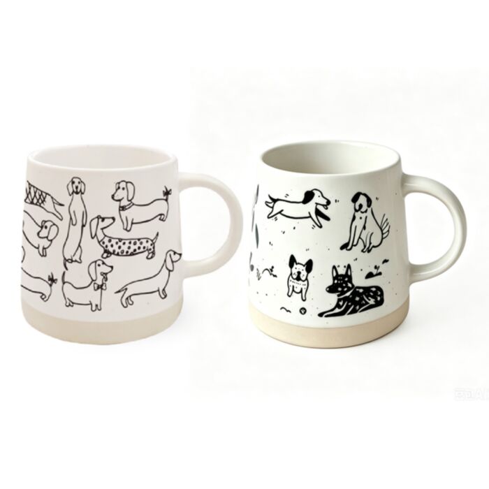 Dog Illustrations Stoneware Mug