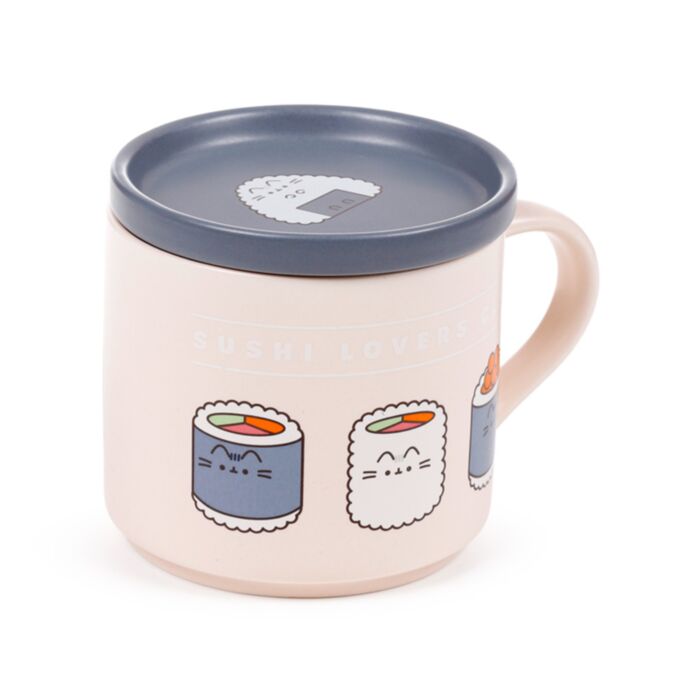 Pusheen the Cat Bento Club Sushi Lover Porcelain Mug & Coaster Lid Set