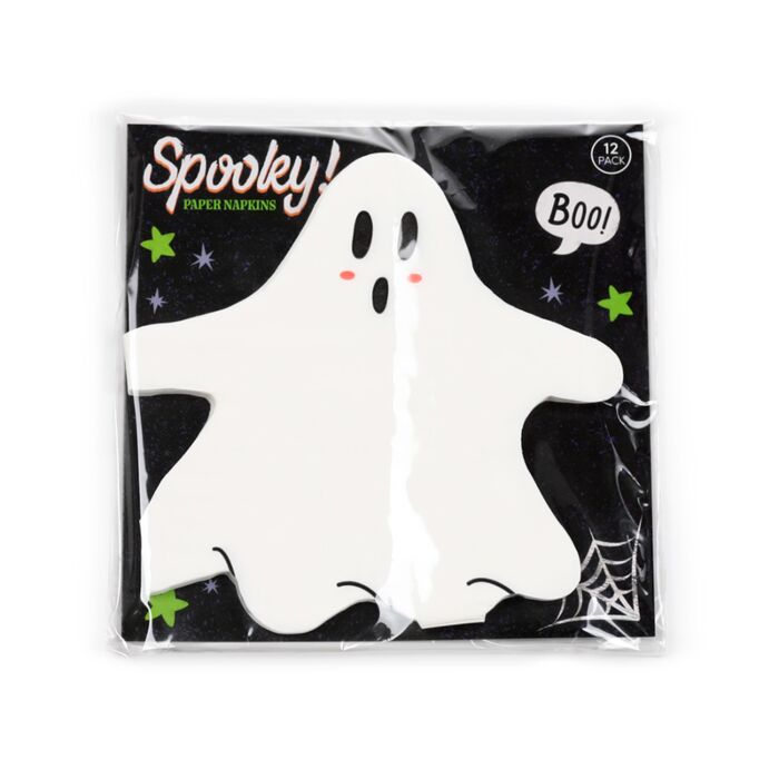 Halloween Ghost Pack of 12 3ply Paper Party Napkins