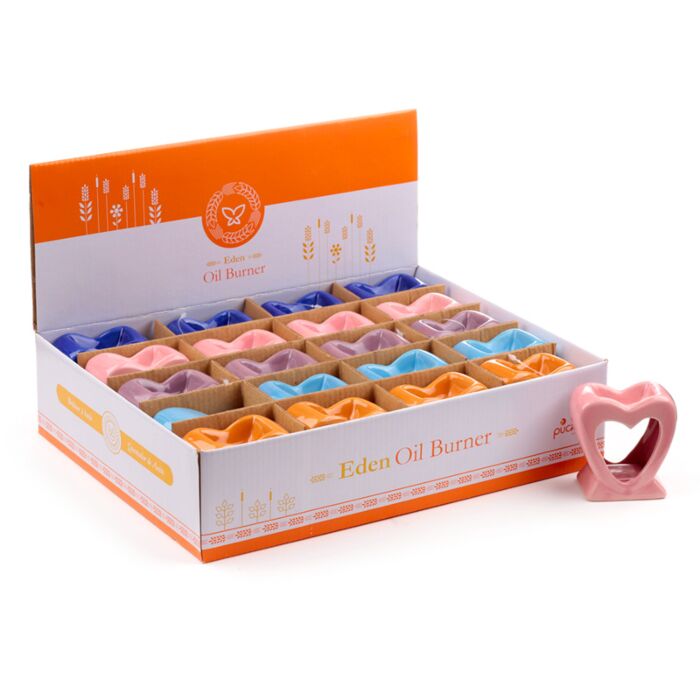 Eden Bright Single Colour Heart Shaped Oil Burner