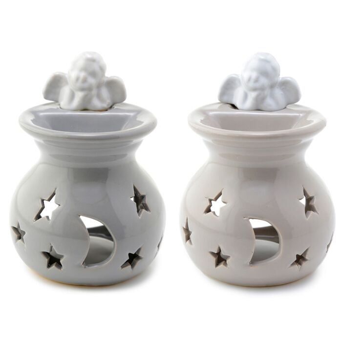 Eden Moon & Stars Cherub Ceramic Oil & Wax Melt Burner