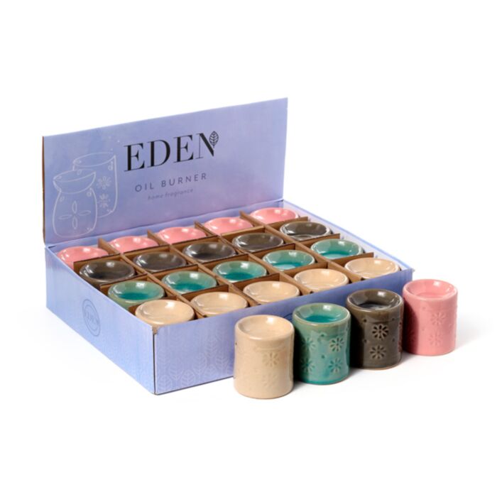 Eden Small Embossed Flower Oil Burner