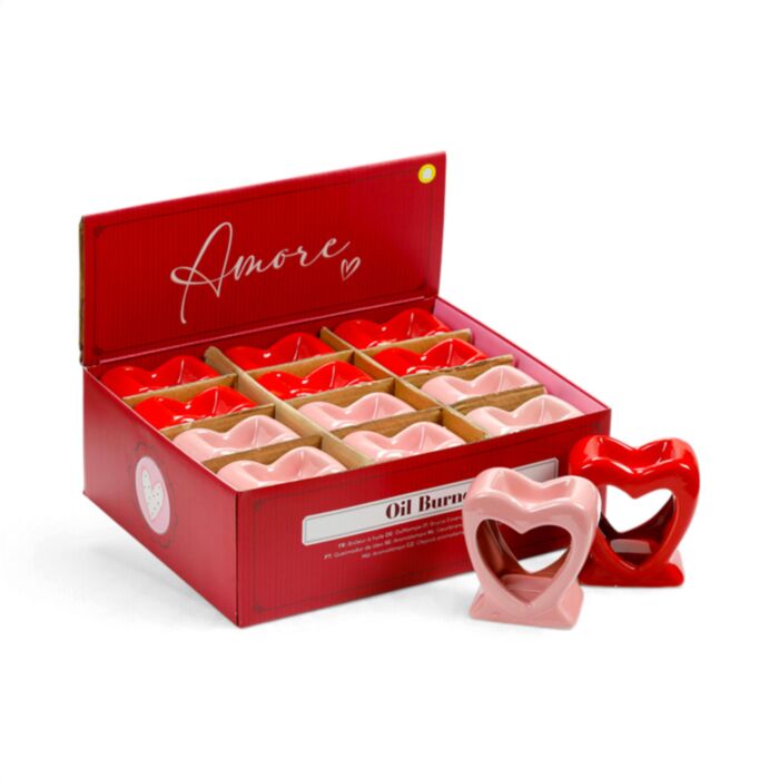 Amore Heart Shaped Ceramic Oil Burner