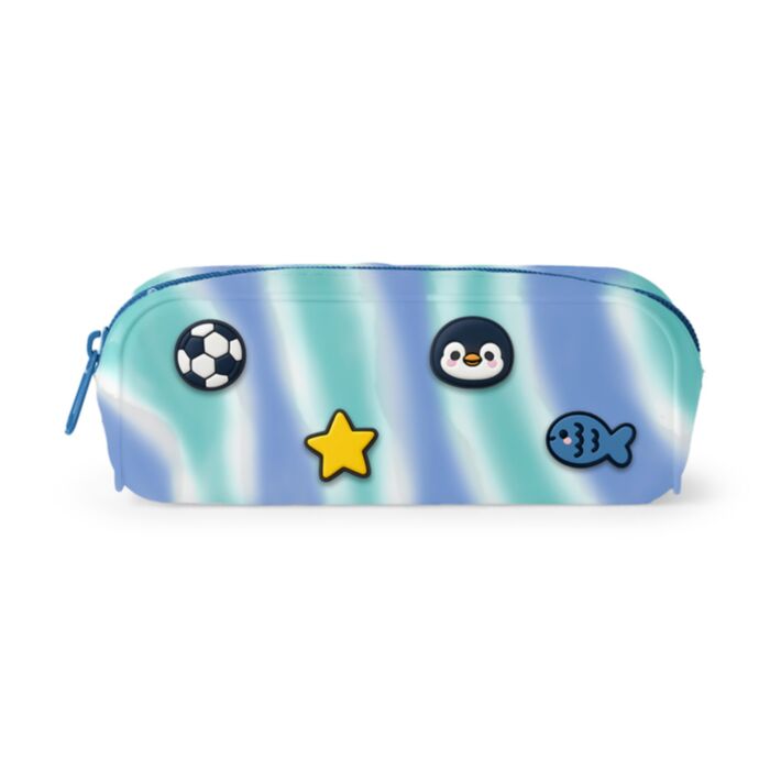 Adoramals Nico the Penguin Charms Silicone Pencil Case