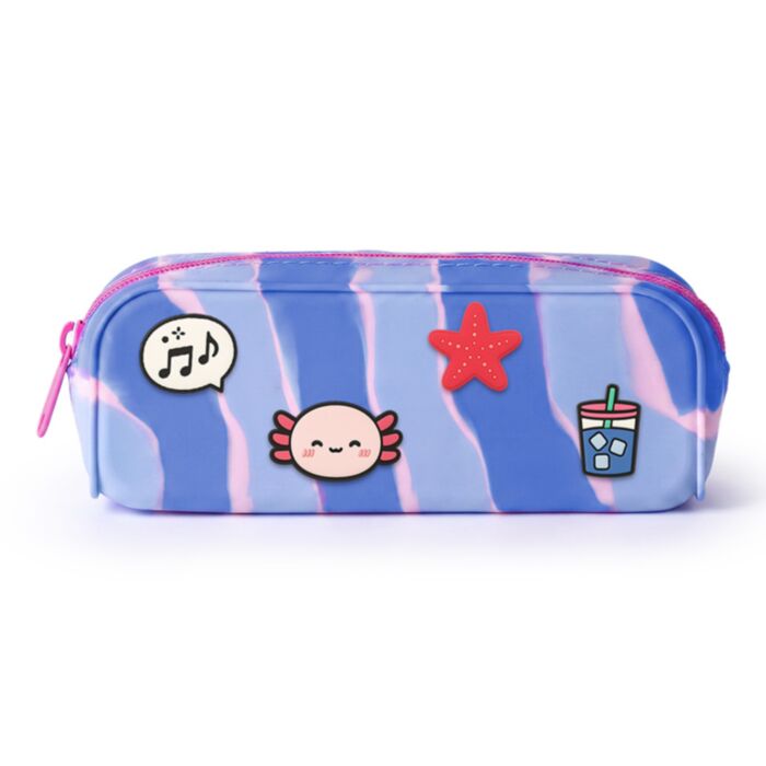 Adoramals Maddie the Axolotl Charms Silicone Pencil Case