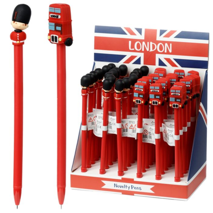 London Souvenir Guardsman & Routemaster Bus Fine Tip Pen