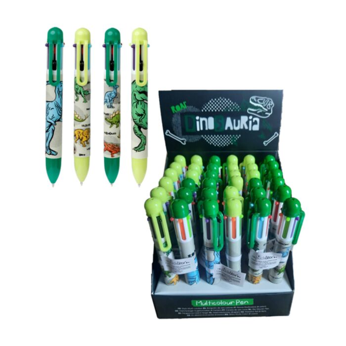 Dinosauria Multi Colour Pen (6 Colours)