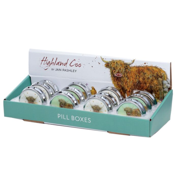 Jan Pashley Highland Coo Cow Pill Box