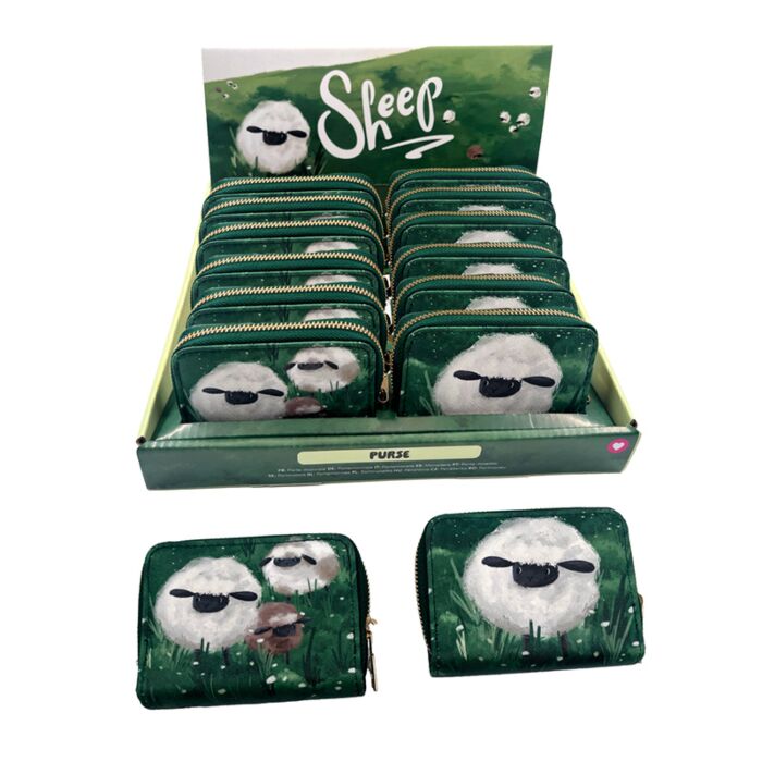 Sheep Zip Around Small Wallet Purse
