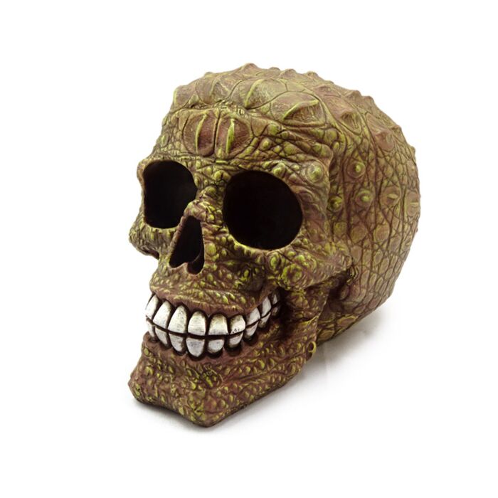 Skull with Crocodile Skin Effect Ornament