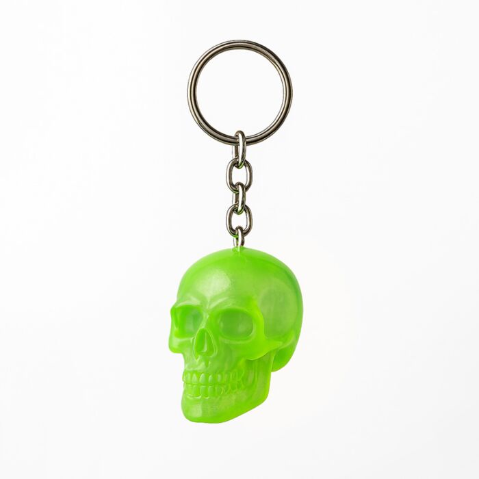 Glow in the Dark Skull Keyring