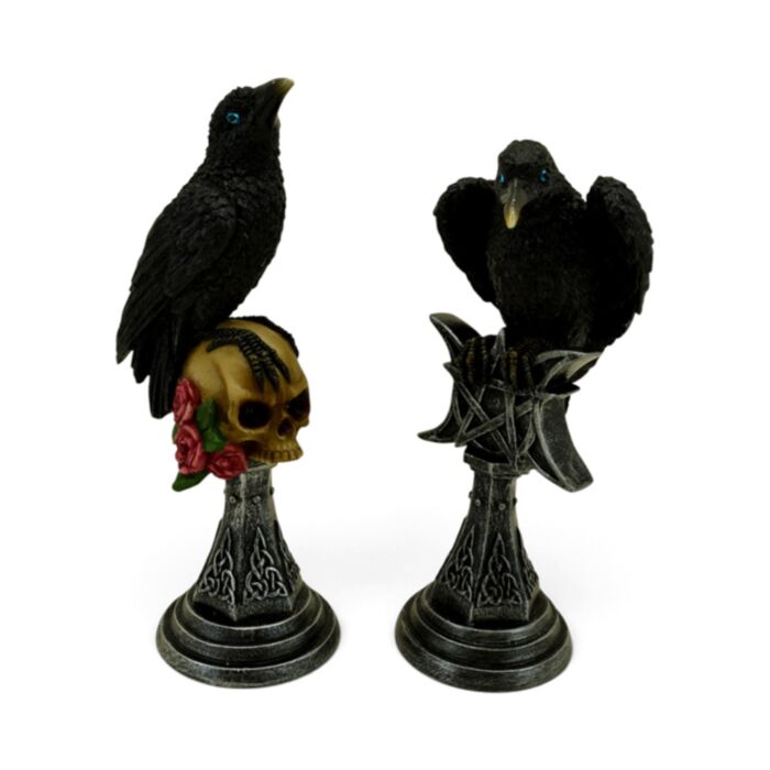 Crow Standing on Pedestal