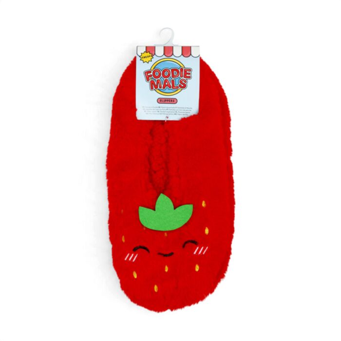 Foodiemals Strawberry Anti-Slip Plush Slip On Slippers EU39-41/UK6-8