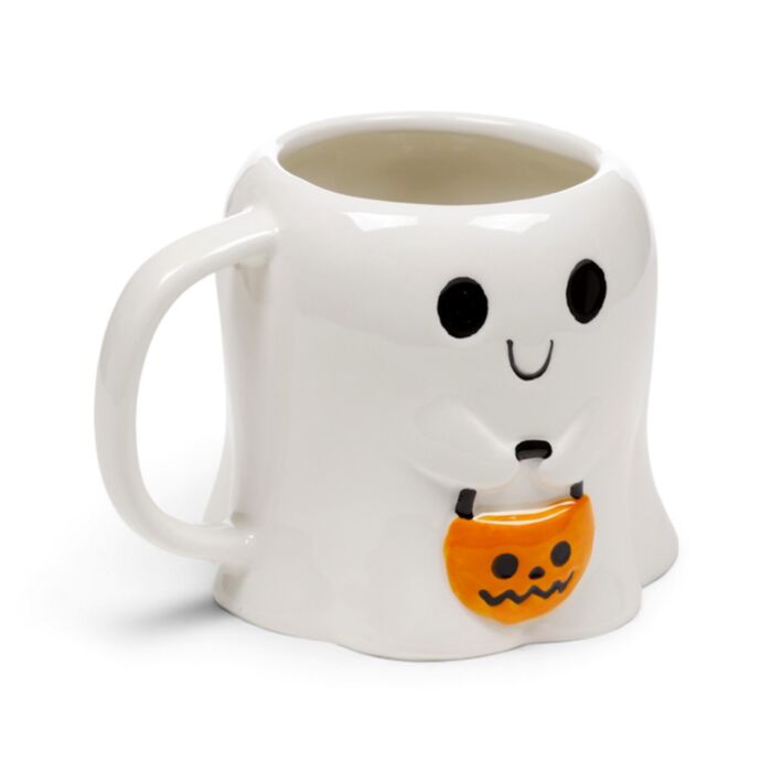 Spooky Trick or Treat Ghost Ceramic Shaped Mug