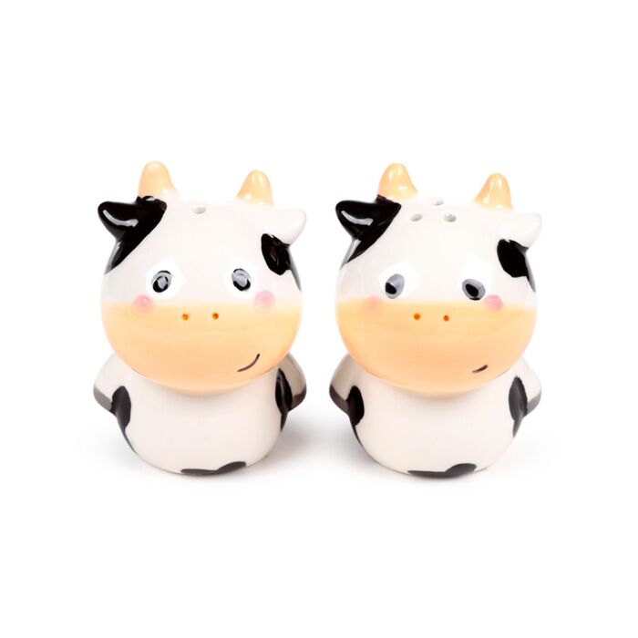 Black and White Cow Ceramic Salt & Pepper Set