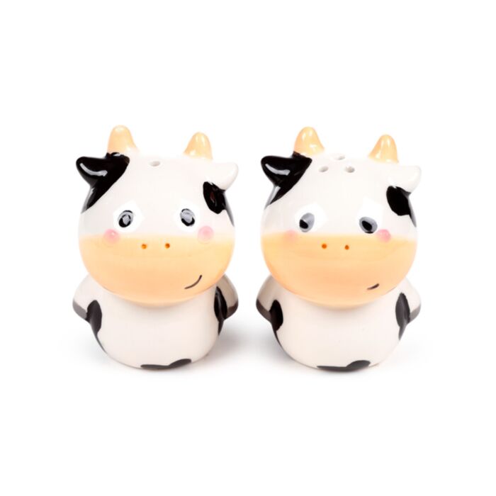 Black and White Cow Ceramic Salt & Pepper Set