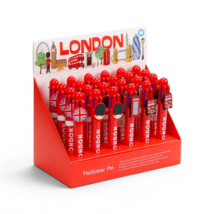 London Souvenir London Multi Colour Pen with Charm (6 Colours)