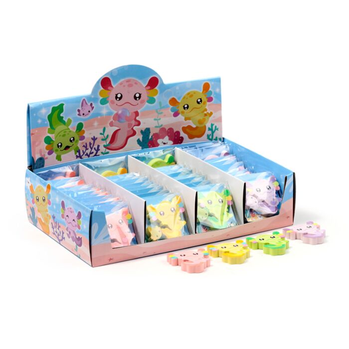 Axolotl (Salamander) 2 Piece Eraser Set