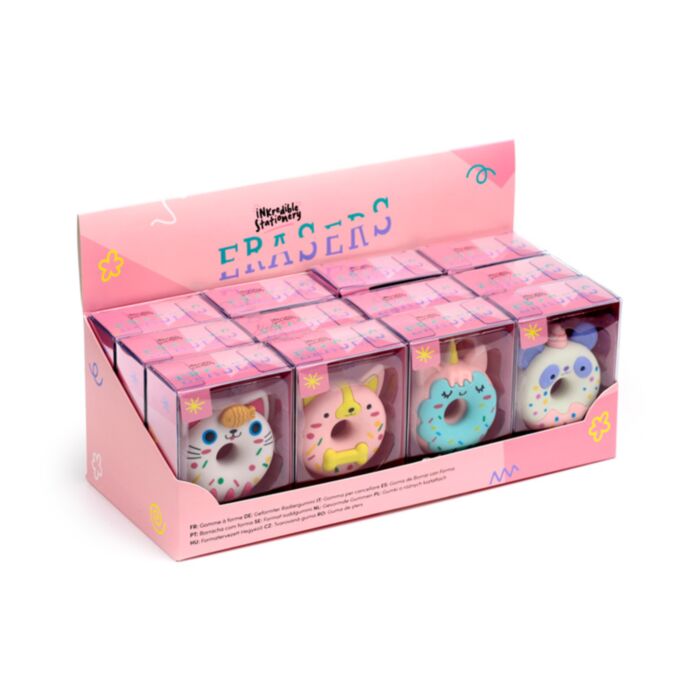 Unicorn Donut Shaped Eraser in a Mini Box