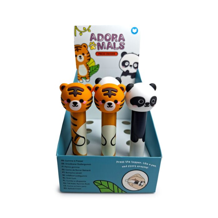 Adoramals Wild Press Top Eraser with Topper