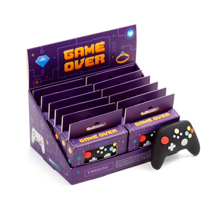 Game Over Game Controller Shaped Eraser
