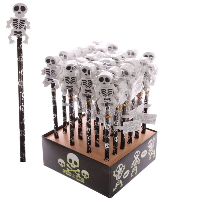 Fun Skeleton Pencil & Eraser Topper