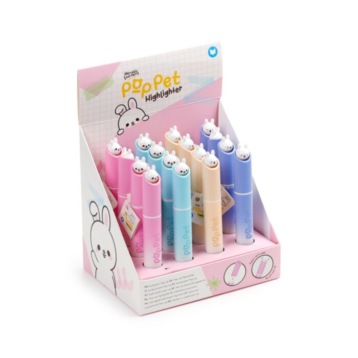 Adoramals Pets Rabbit Pop Pet Highlighter Pen