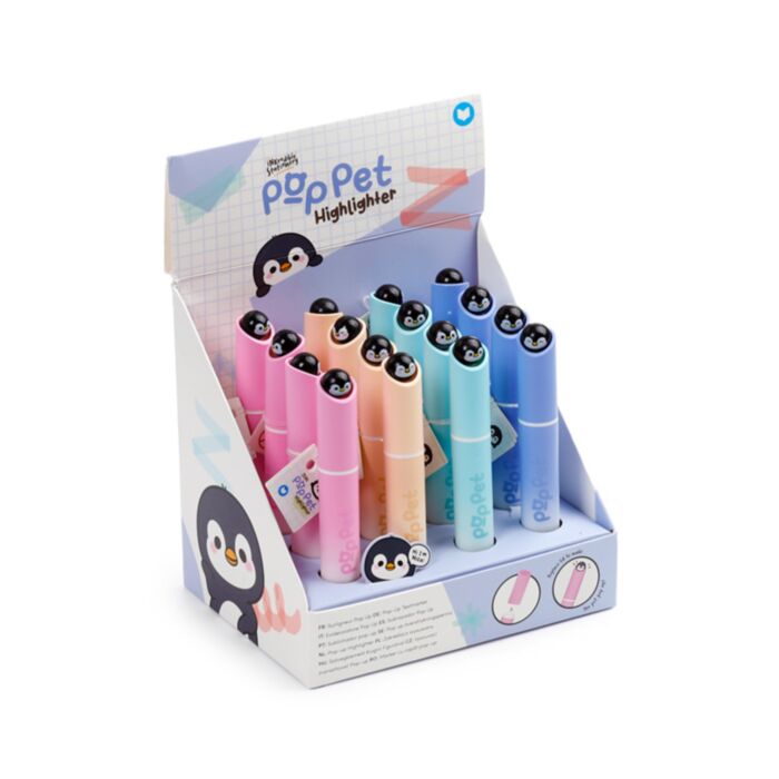 Adoramals Penguin Pop Pet Highlighter Pen