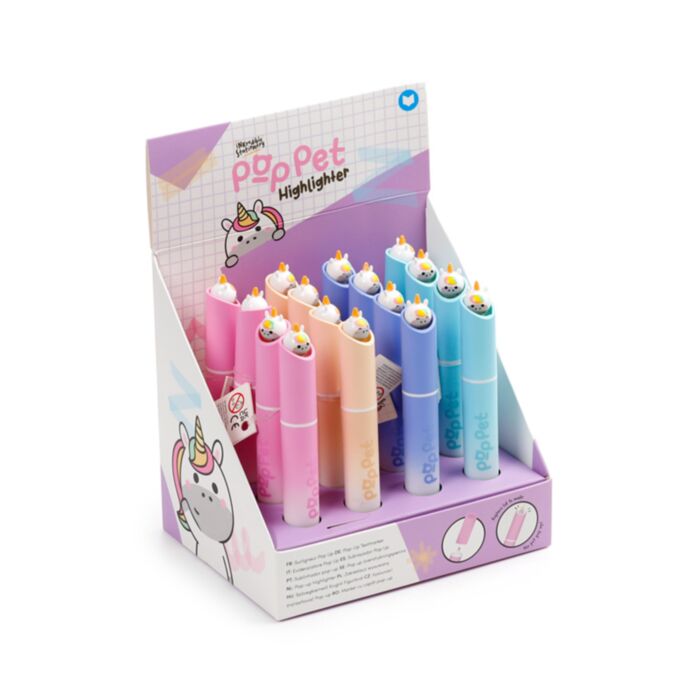 Adoracorns Unicorn Pop Pet Highlighter Pen