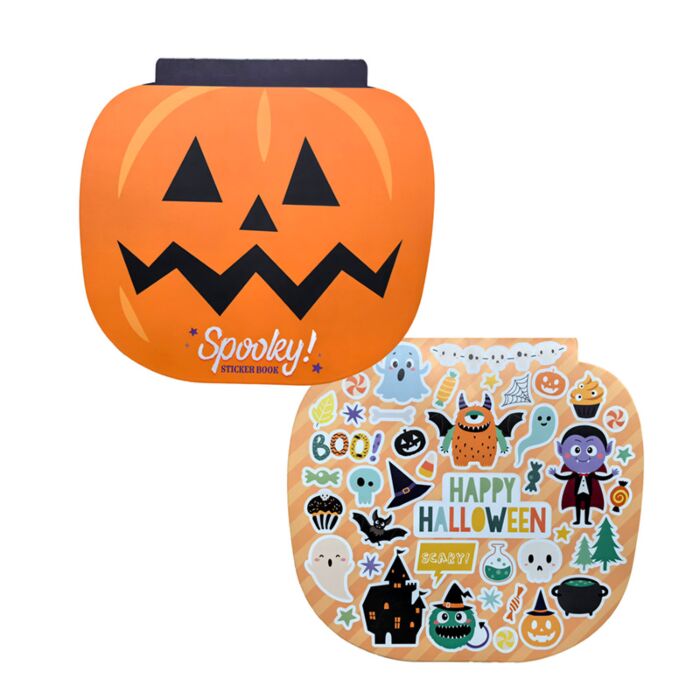 Spooky Pumpkin Shaped 10 Sheet Sticker Book