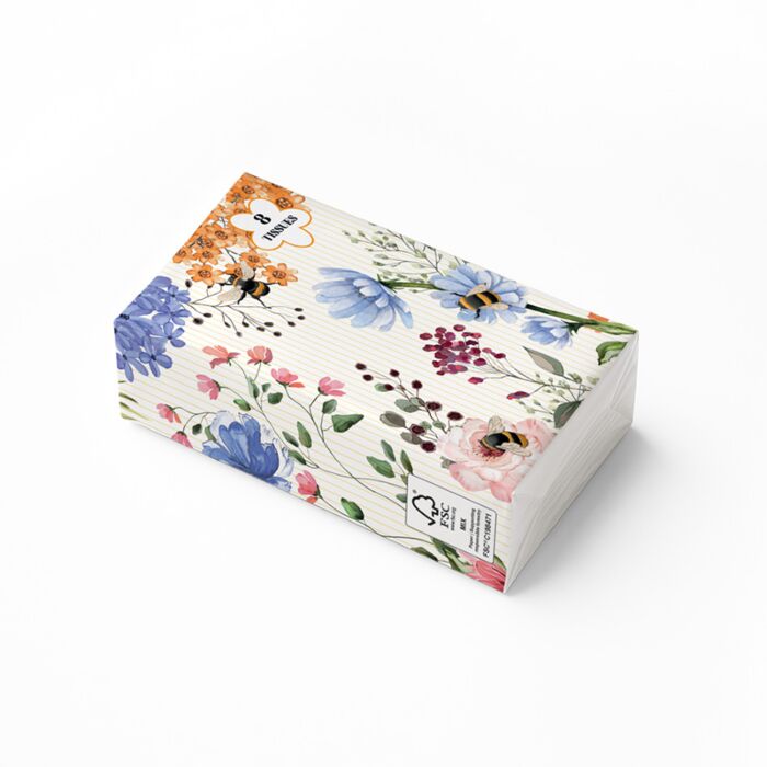 Nectar Meadows Pack of 8 Pocket Tissues