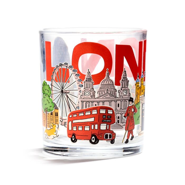 London Souvenir Set of 2 Glass Tumblers 250ml