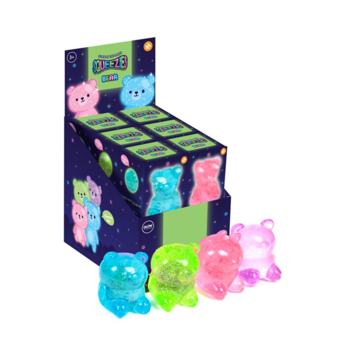 Maltose Squeezy Glow in the Dark Bear Stress Toy