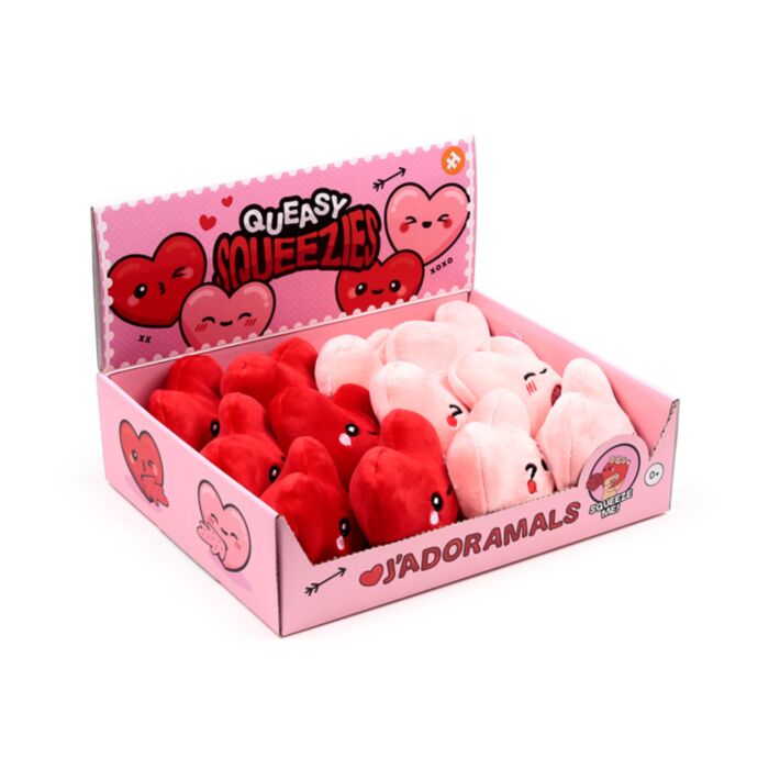 Queasy Squeezies J'Adoramals Heart Plush Squeezy Toy