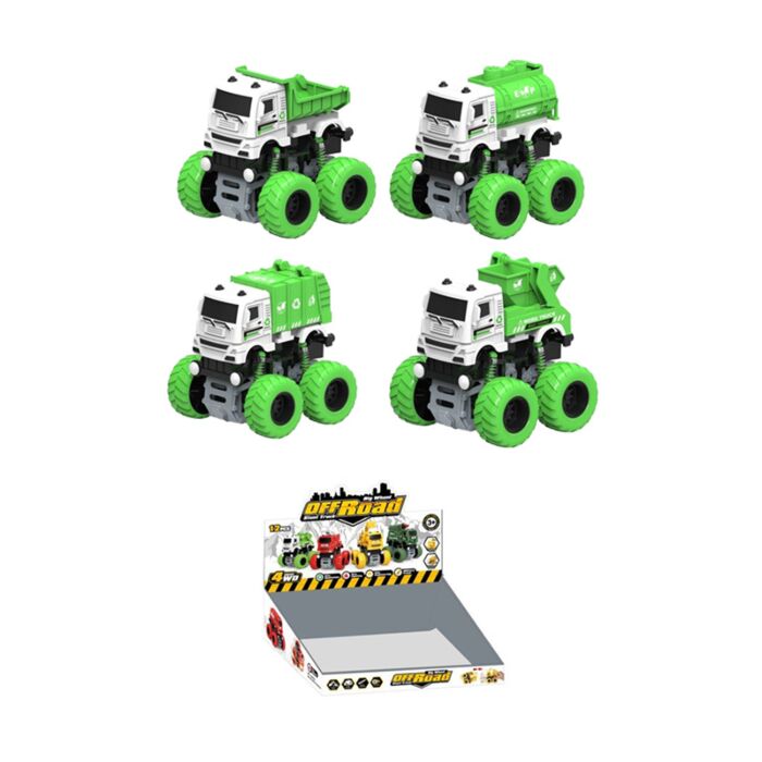 Offroad Big Wheel Stunt Truck Friction Push/Pull Action Toy