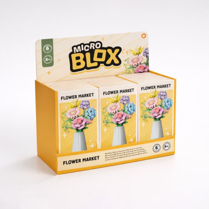 Flower Market Flowers & Vase Micro Blox Construction Kit