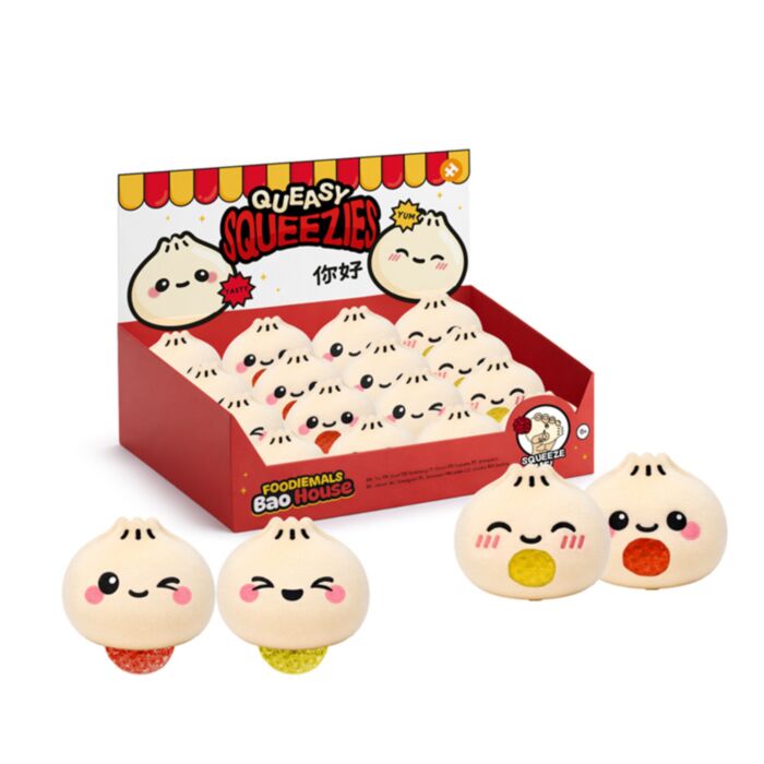 Queasy Squeezies Foodiemals Bao House Bao Bun Plush Squeezy Toy