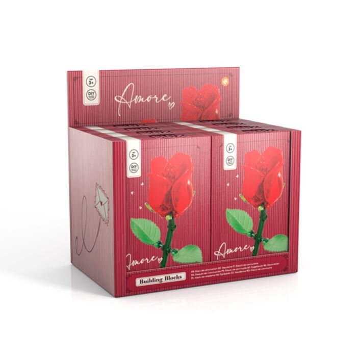 Amore Heart Rose Micro Blox Construction Kit
