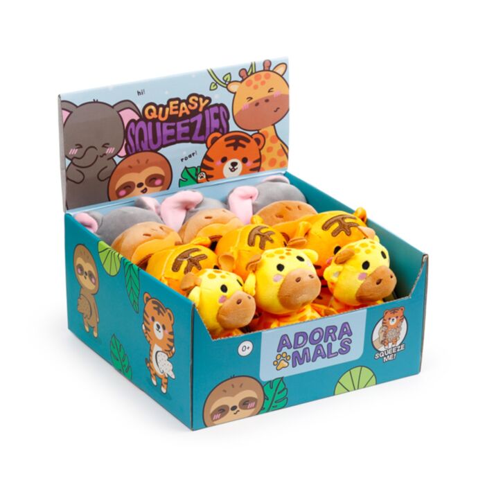 Queasy Squeezies Adoramals Zoo Mix #2 Shaped Plush Squeezy Toy
