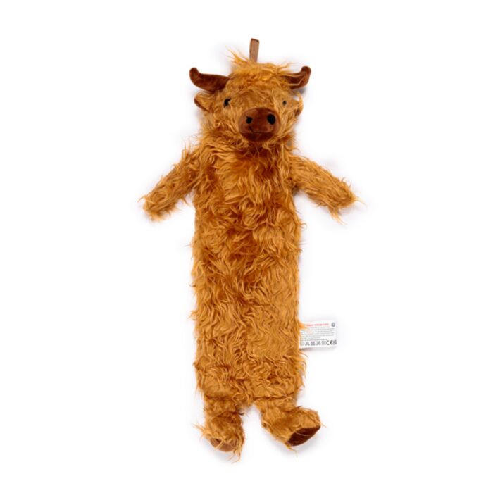 Highland Coo Cow Long Hot Water Bottle with Plush Cover