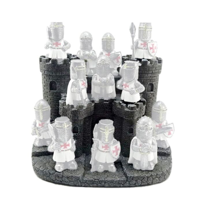 Cute Knight Castle World Figures Display Stand