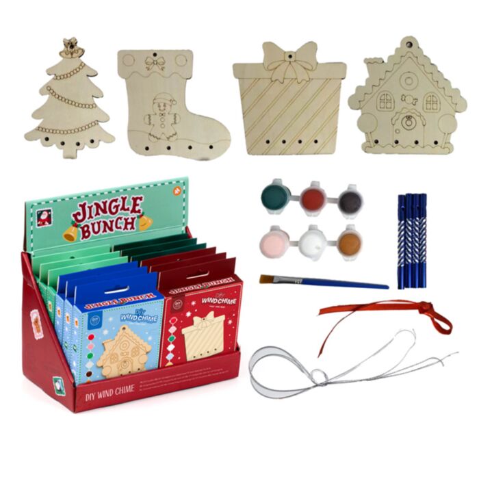 Jingle Bunch Paint Your Own DIY Christmas Windchime Decoration