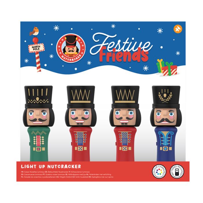 Festive Friends Christmas Nutcracker Colour Change LED Torch