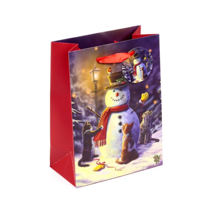 Lisa Parker Little Helpers Christmas Cats Gift Bag Medium